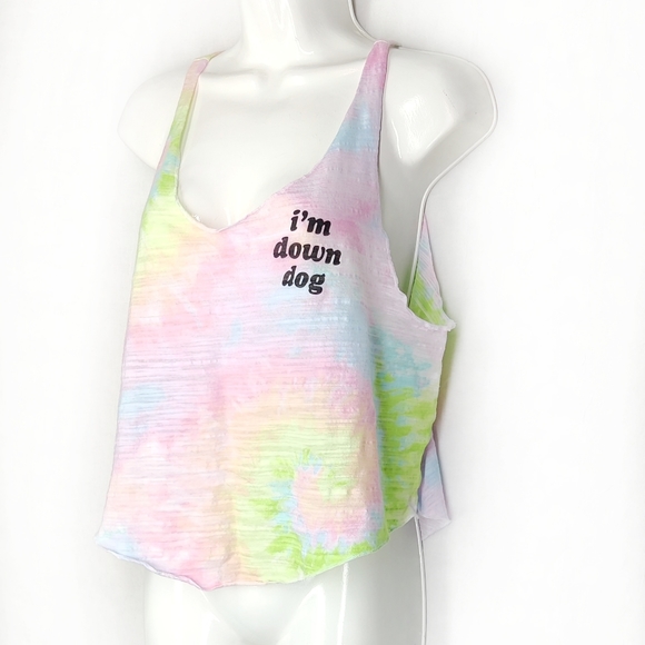 Pink pajamas top, size large, tie dye sleep wear. - Picture 4 of 4